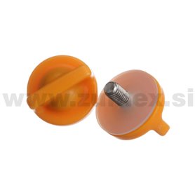 Securing knobs with rubber joint Securing knobs with rubber joint