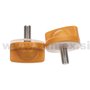 Securing knobs with rubber joint
